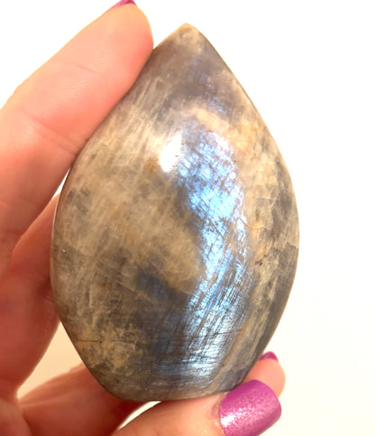 Grey Moonstone High Grade/Flash Flame (With Some Sunstone!)