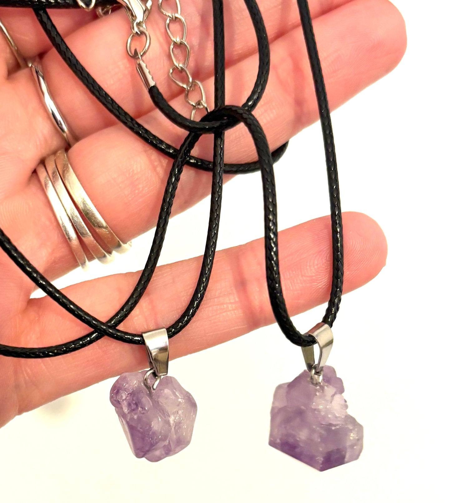 Flower Amethyst Necklace Rare (Brazil)