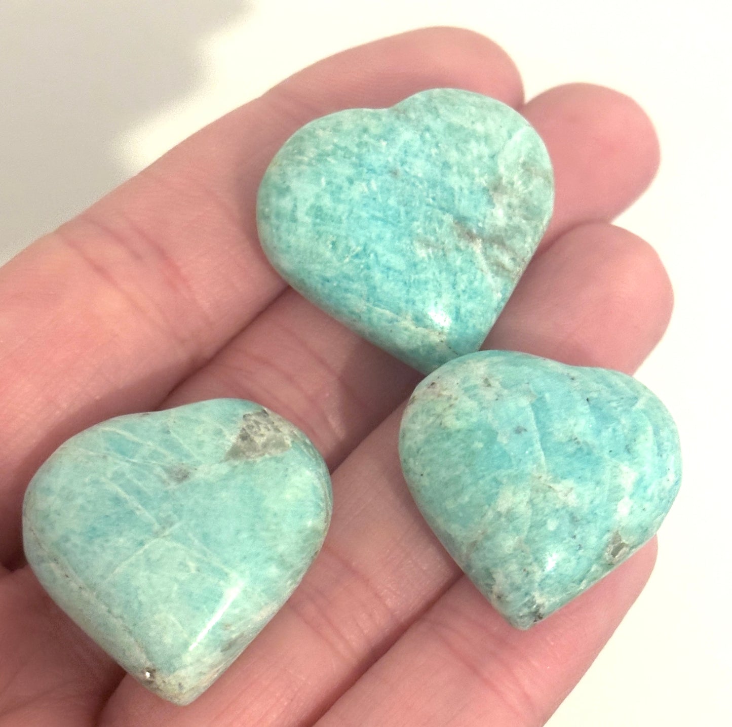 Amazonite and Smokey Quartz High Grade Small Heart