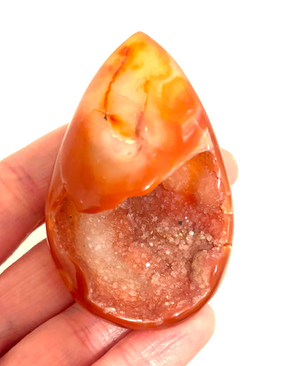 Carnelian Druzy Small Egg