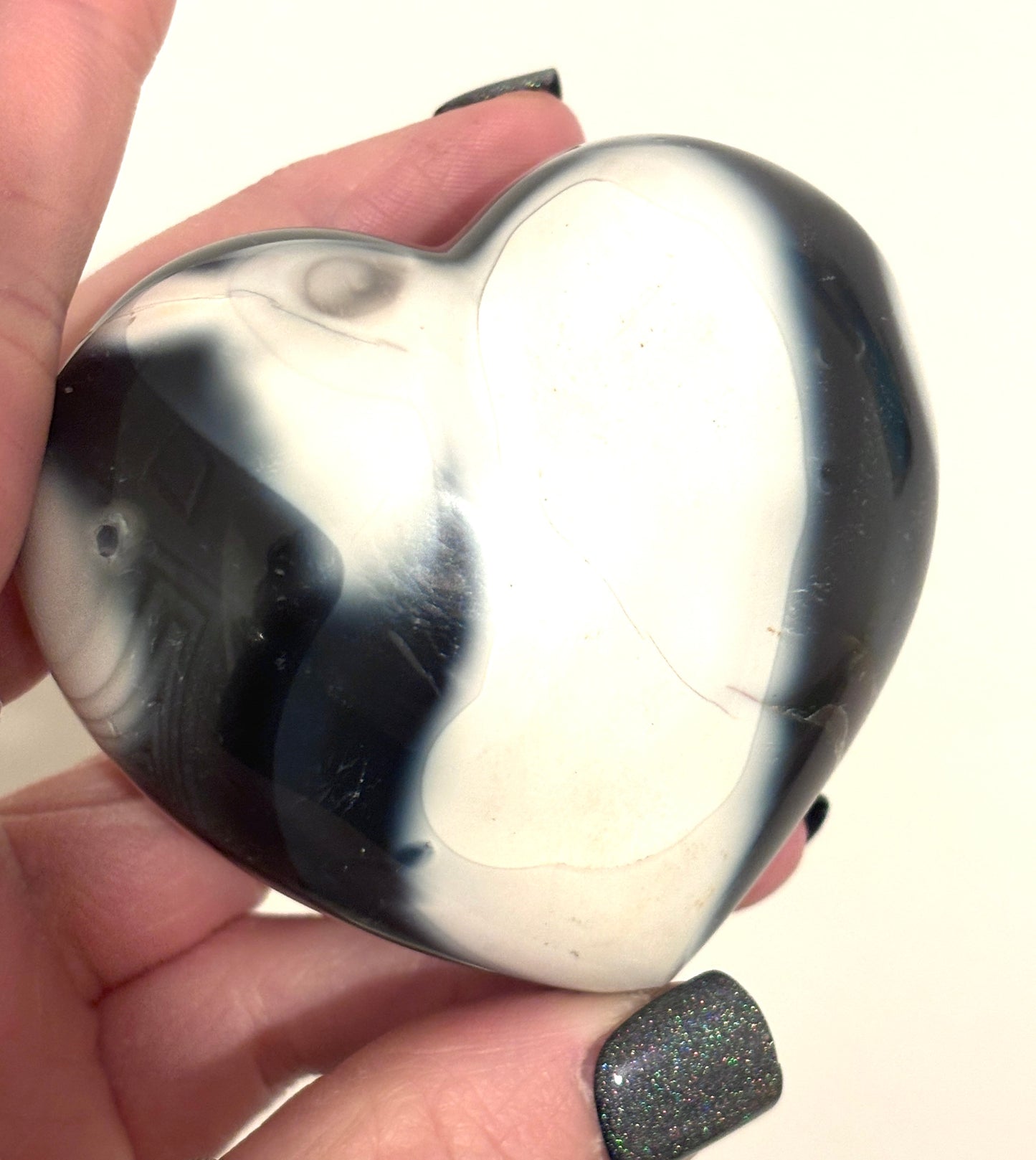 Orca Agate Rare High Grade Medium/Large Puff Heart (Very Chunky) (Madagascar)