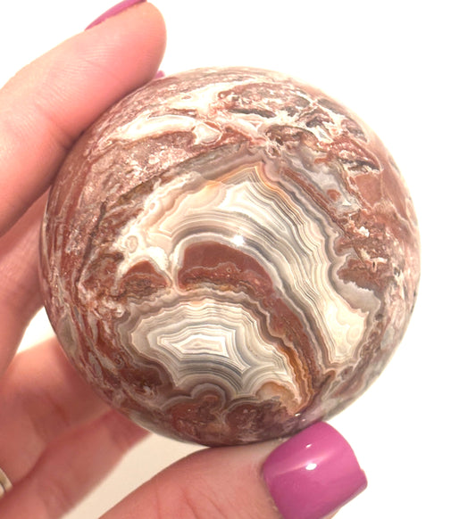 Pink Mexican Lace Agate Medium Sphere